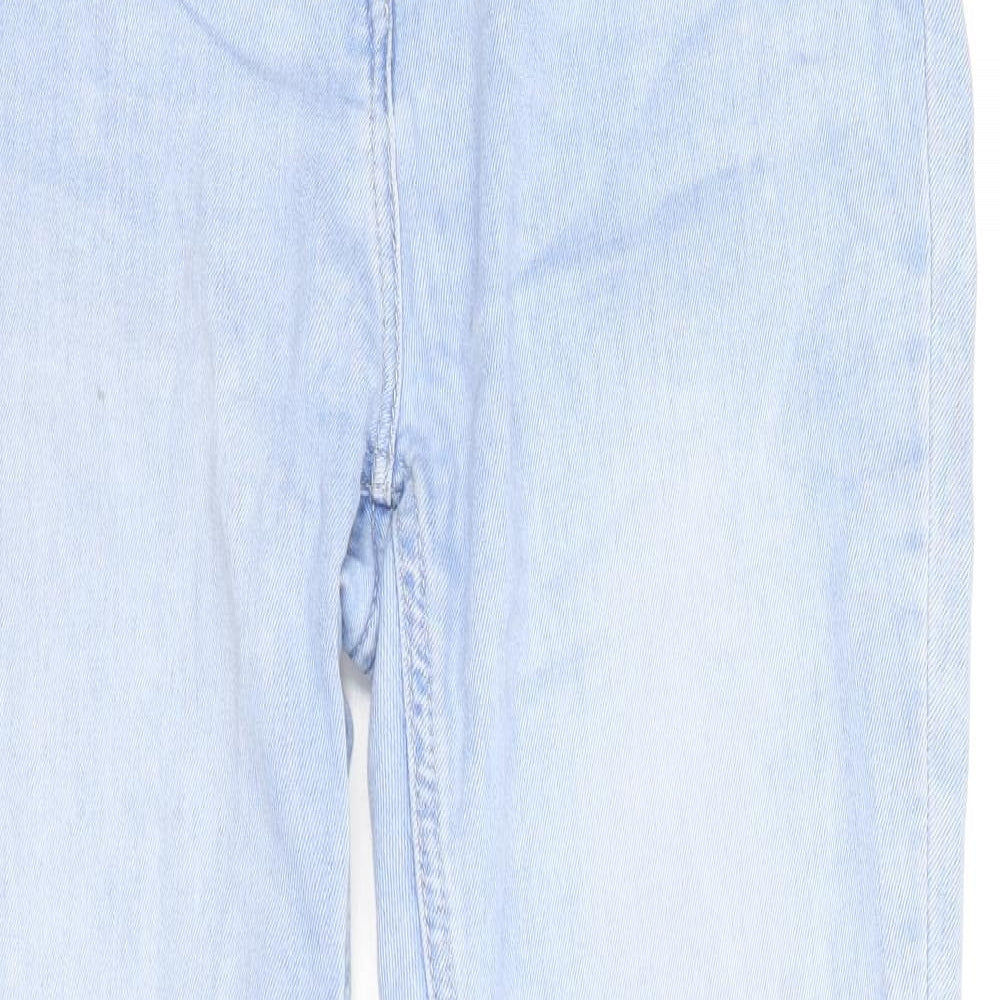NEXT Womens Blue Cotton Skinny Jeans Size 14 Regular Zip