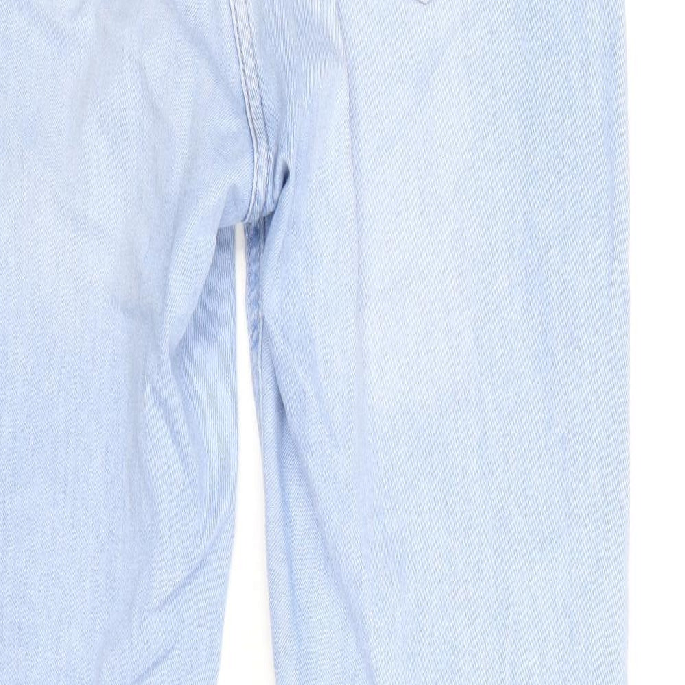 NEXT Womens Blue Cotton Skinny Jeans Size 14 Regular Zip