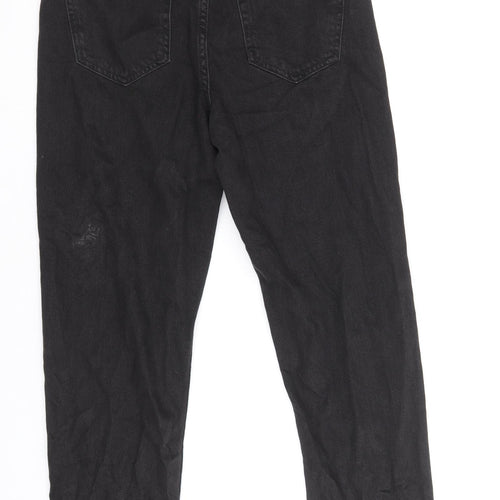Zanzara Womens Black Cotton Straight Jeans Size 10 Regular Zip
