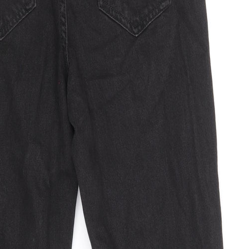 Zanzara Womens Black Cotton Straight Jeans Size 10 Regular Zip