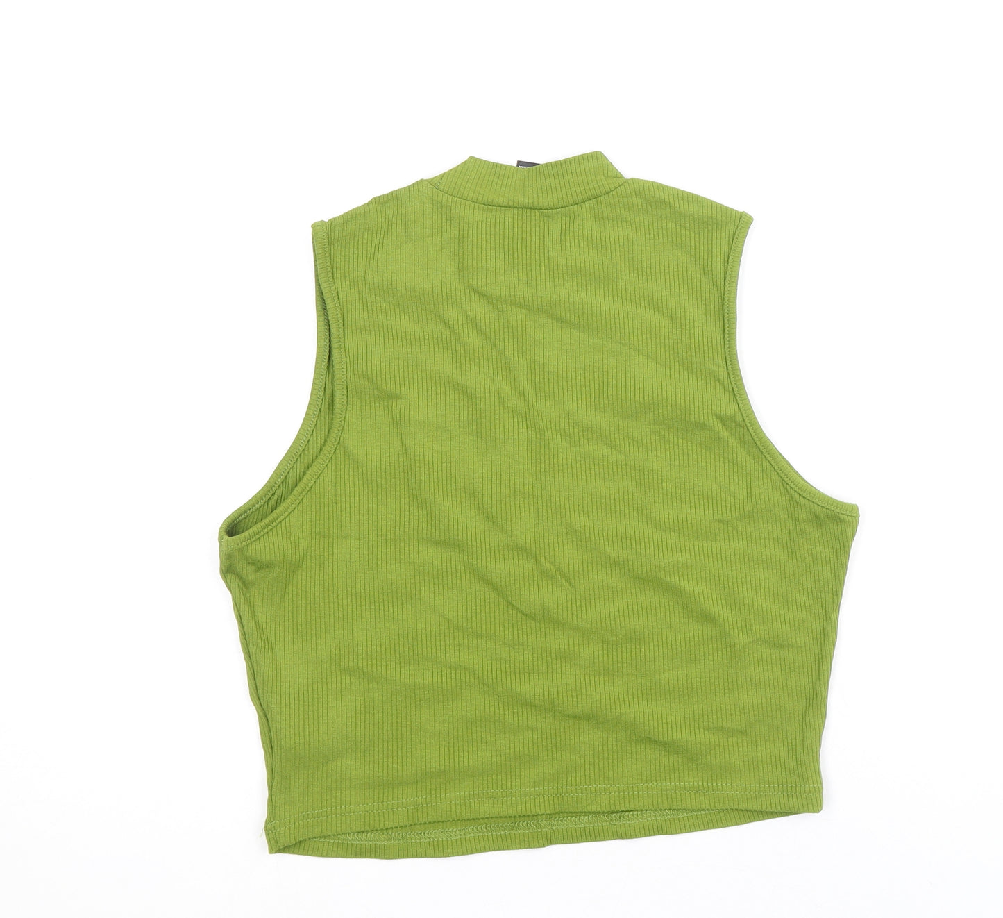 SheIn Womens Green Elastane Basic Tank Size XL Round Neck - Taurus