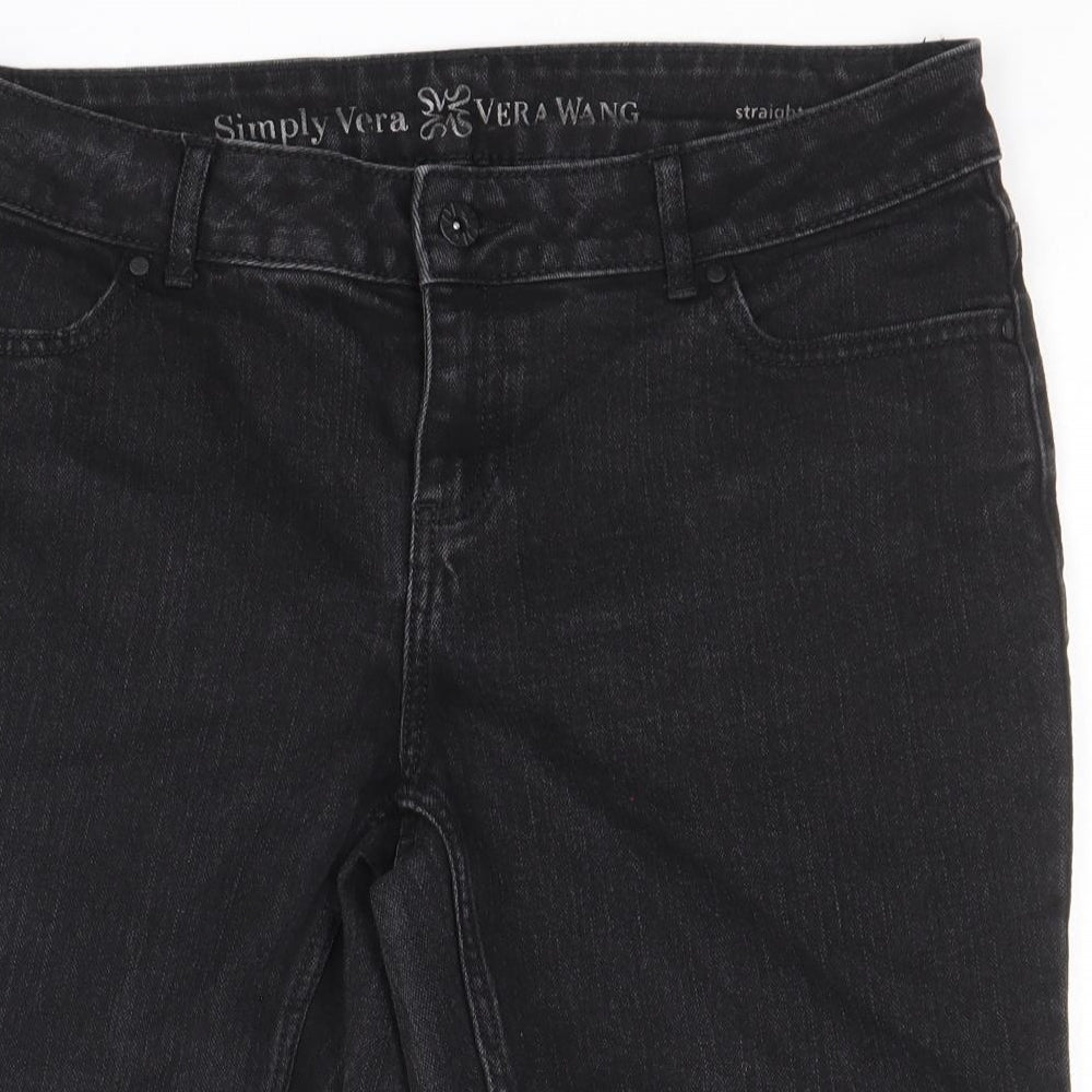 Vera Womens Black Cotton Skimmer Shorts Size XL Regular Zip