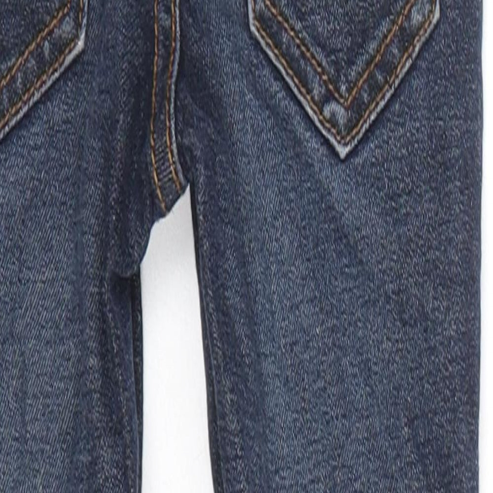 TU Boys Blue Cotton Skinny Jeans Size 2-3 Years Regular Snap