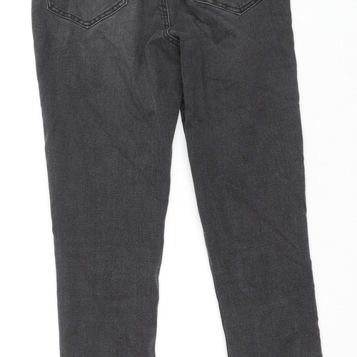 Divided by H&M Womens Black Cotton Straight Jeans Size 8 Regular Zip