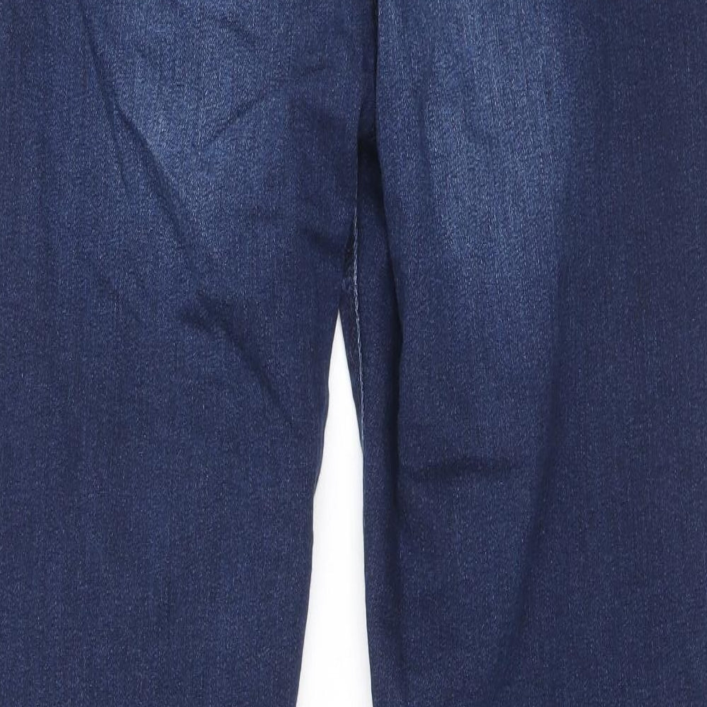 Paper + Stitch Womens Blue Cotton Straight Jeans Size 34 in Regular Zip