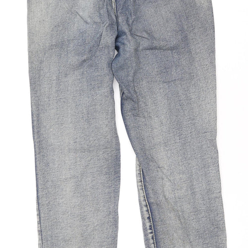 Missguided Womens Blue Cotton Skinny Jeans Size 8 Regular Zip - Vintage Wash