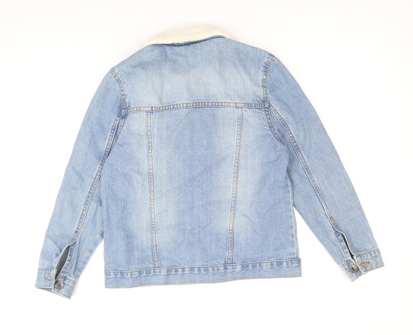 Lily & Dan Boys Blue Basic Jacket Jacket Size 11-12 Years Button