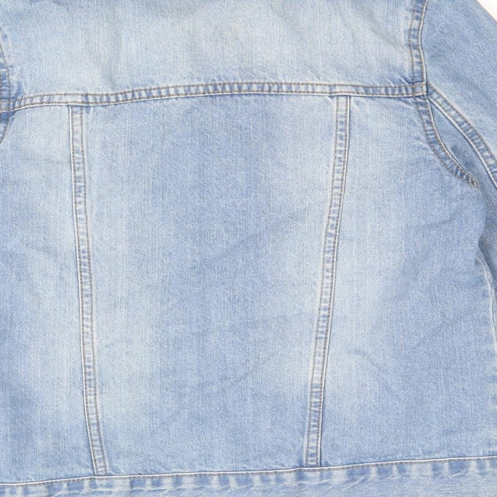 Lily & Dan Boys Blue Basic Jacket Jacket Size 11-12 Years Button