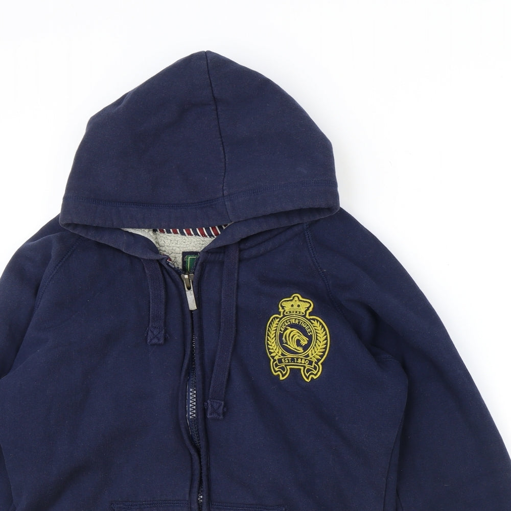 Leicester City F.C Womens Blue Cotton Full Zip Hoodie Size 14 Zip
