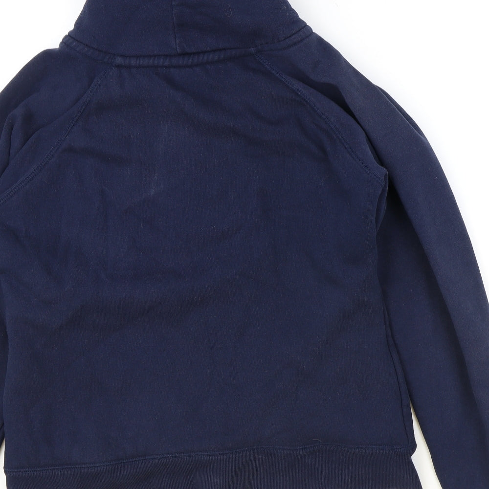 Leicester City F.C Womens Blue Cotton Full Zip Hoodie Size 14 Zip