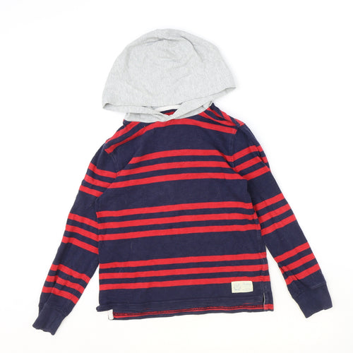 Gap Boys Blue Striped 100% Cotton Pullover Hoodie Size M Pullover
