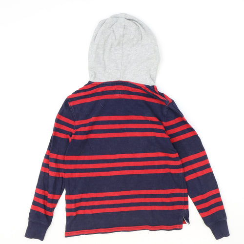 Gap Boys Blue Striped 100% Cotton Pullover Hoodie Size M Pullover