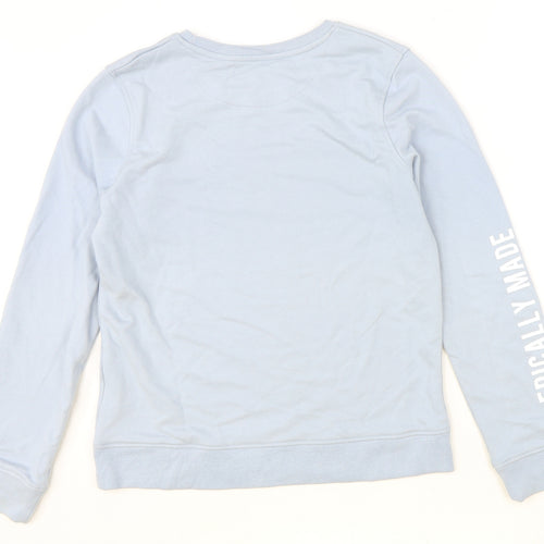 The Strong Human Club Womens Blue Cotton Pullover Sweatshirt Size M Pullover