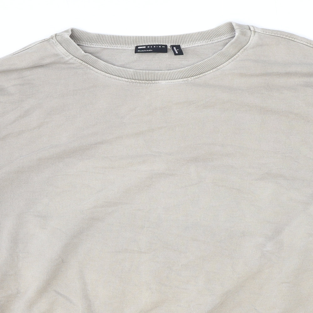 ASOS Womens Brown Cotton Pullover Sweatshirt Size 14 Pullover