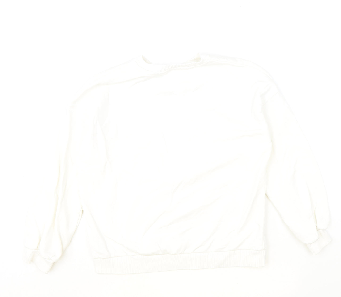 Marks and Spencer Girls Ivory Cotton Pullover Sweatshirt Size 11-12 Years Pullover - Arizona Valley