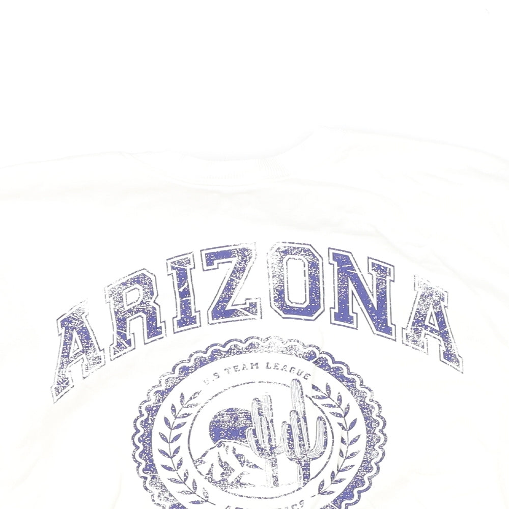 Marks and Spencer Girls Ivory Cotton Pullover Sweatshirt Size 11-12 Years Pullover - Arizona Valley