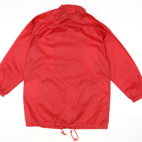 Casual Collection Womens Red Rain Coat Jacket Size M Zip