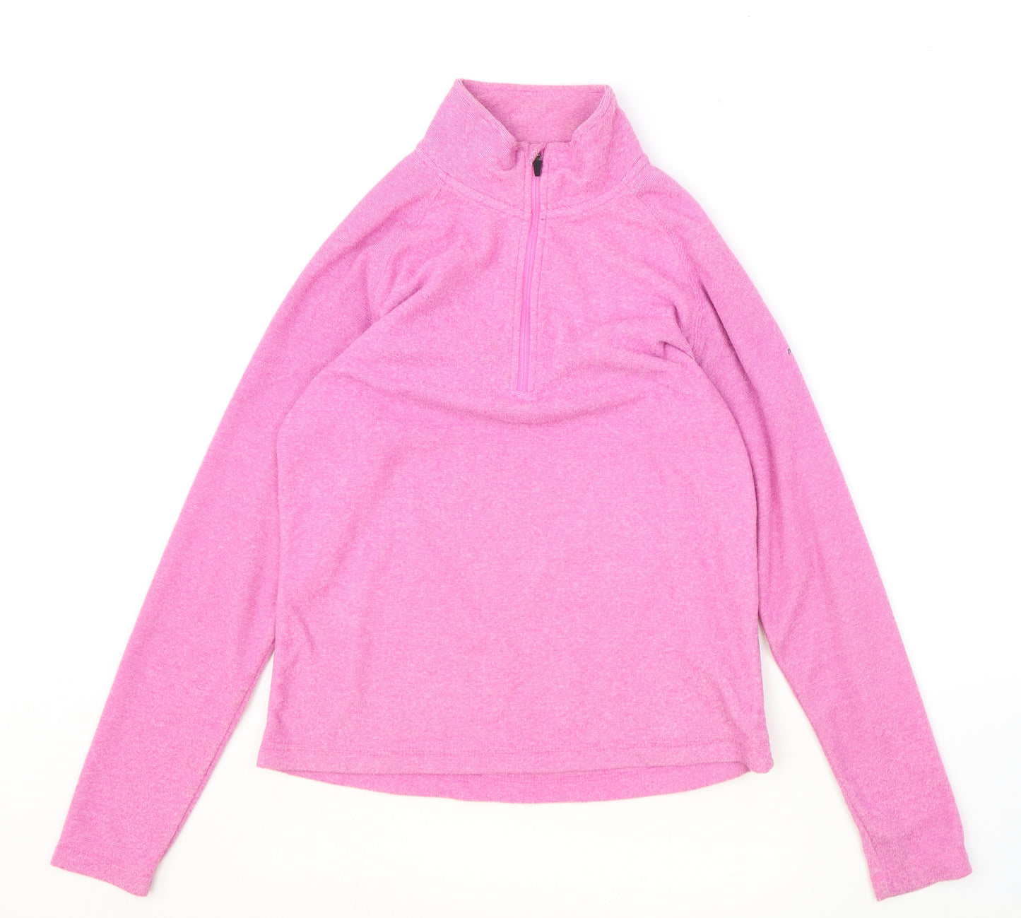 Trespass Womens Pink Polyester Pullover Sweatshirt Size S Zip