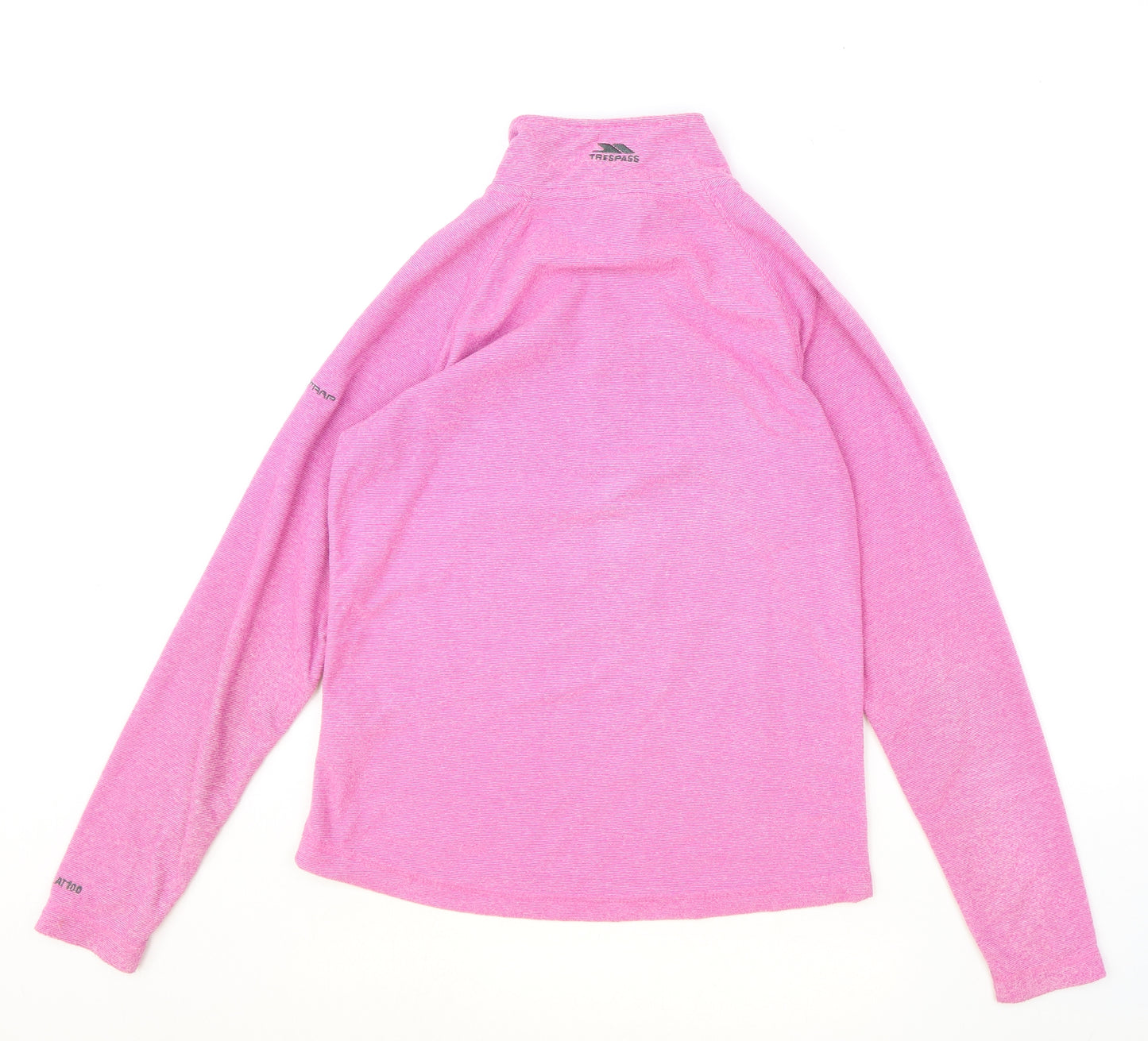 Trespass Womens Pink Polyester Pullover Sweatshirt Size S Zip