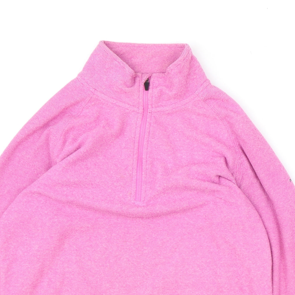 Trespass Womens Pink Polyester Pullover Sweatshirt Size S Zip