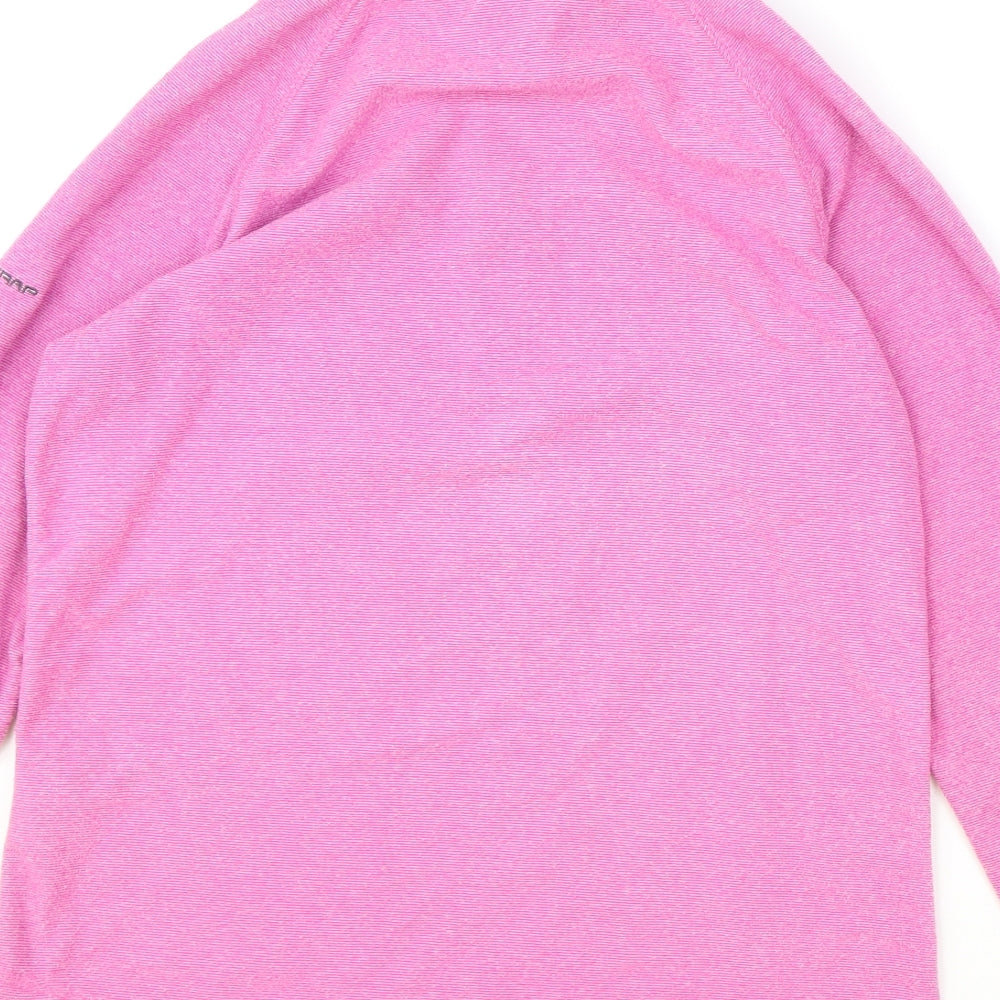 Trespass Womens Pink Polyester Pullover Sweatshirt Size S Zip