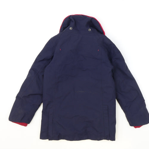 DECATHLON Girls Blue Basic Coat Coat Size 6 Years Zip