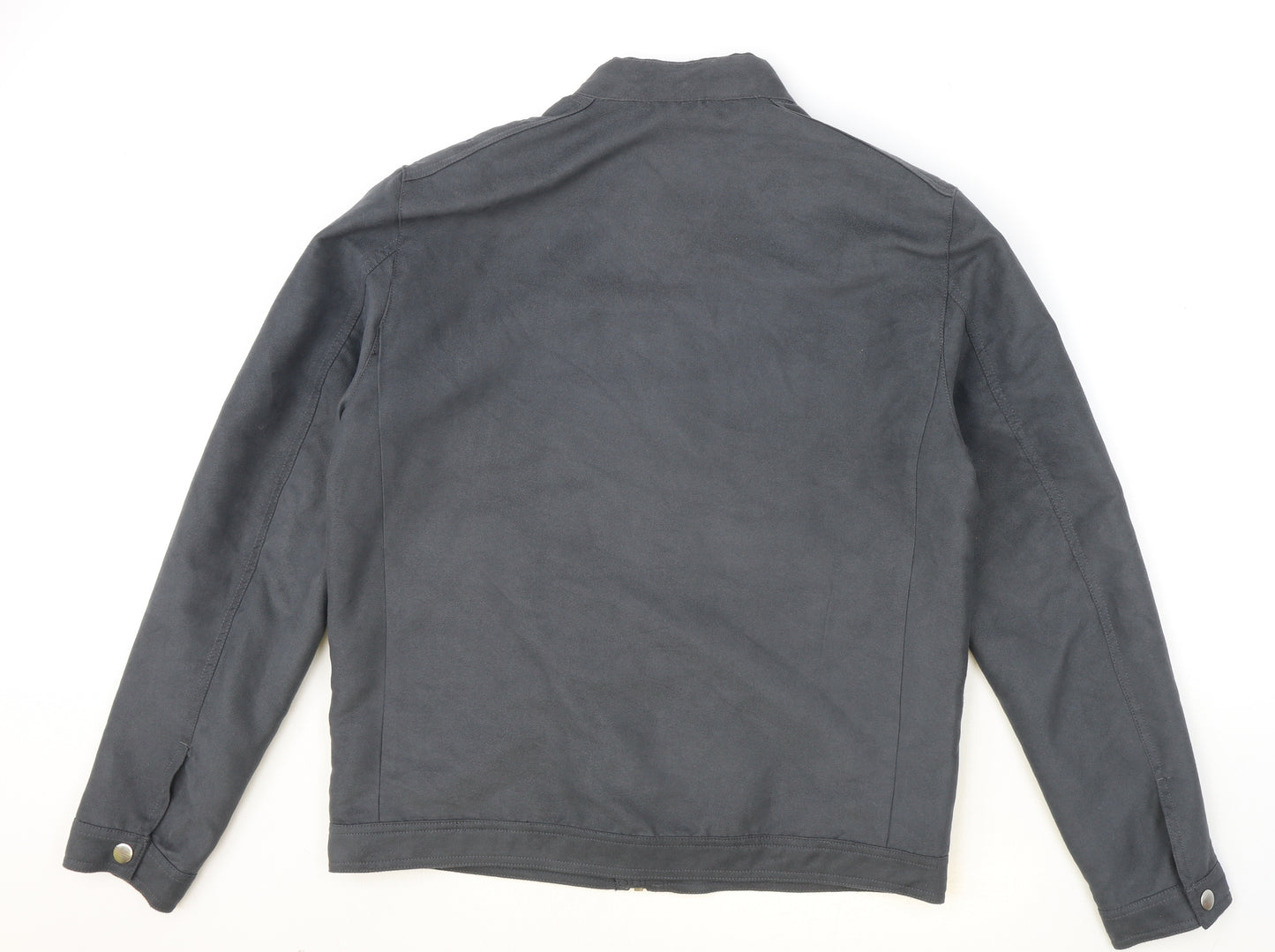 Marks and Spencer Womens Grey Biker Jacket Size M Zip