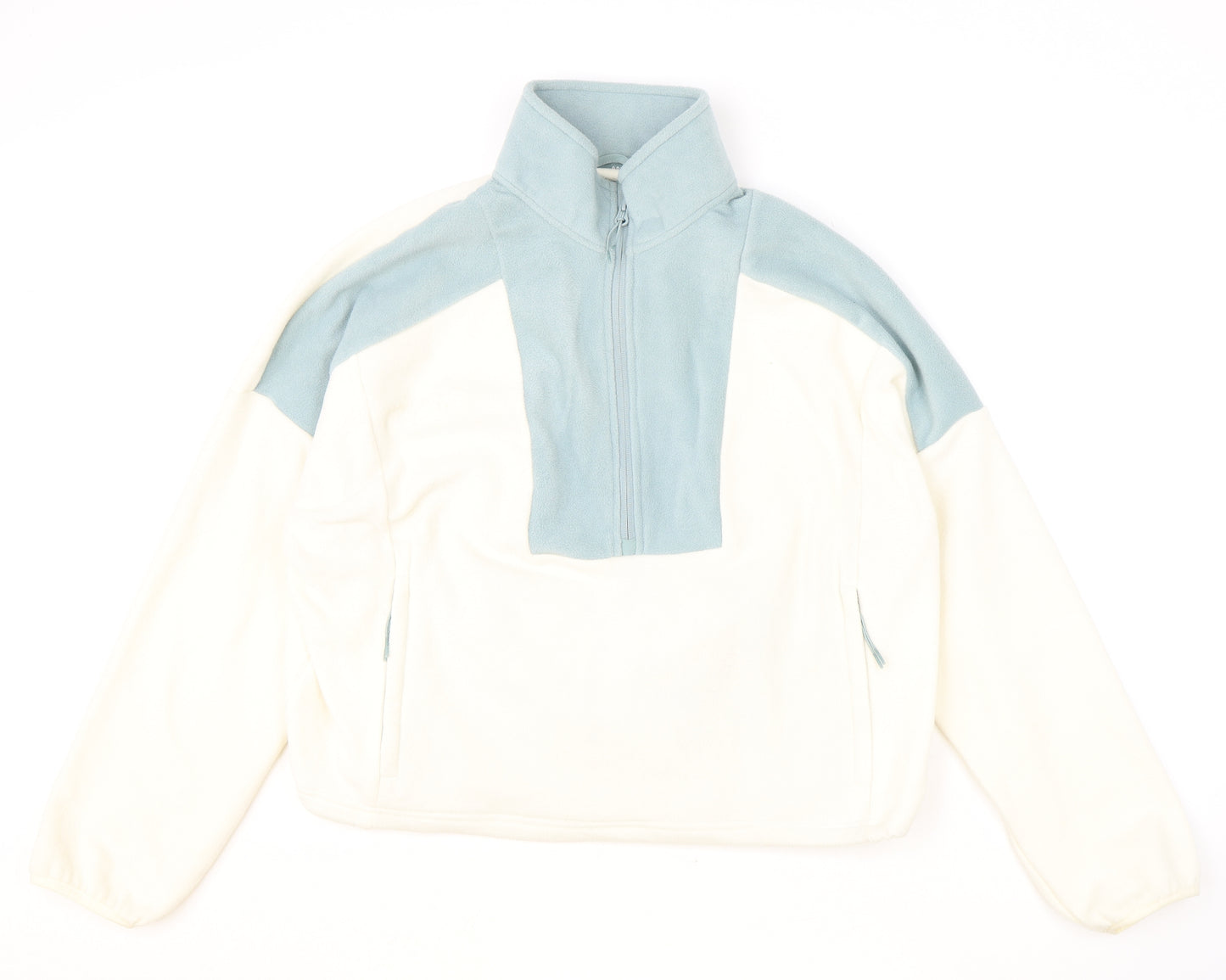 Goodmove Womens Ivory Colourblock Polyester Pullover Sweatshirt Size 16 Zip
