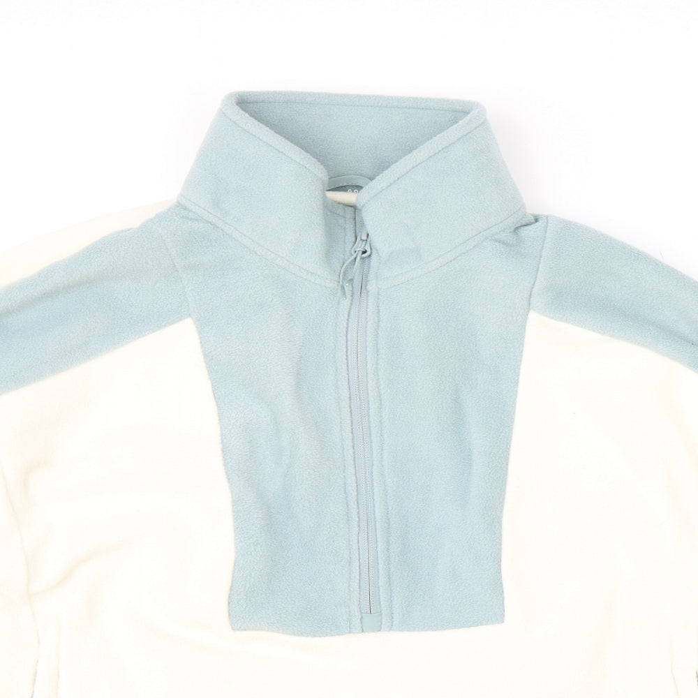 Goodmove Womens Ivory Colourblock Polyester Pullover Sweatshirt Size 16 Zip
