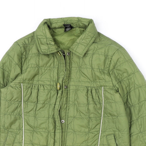 Paul Frank Womens Green Quilted Jacket Size S Zip
