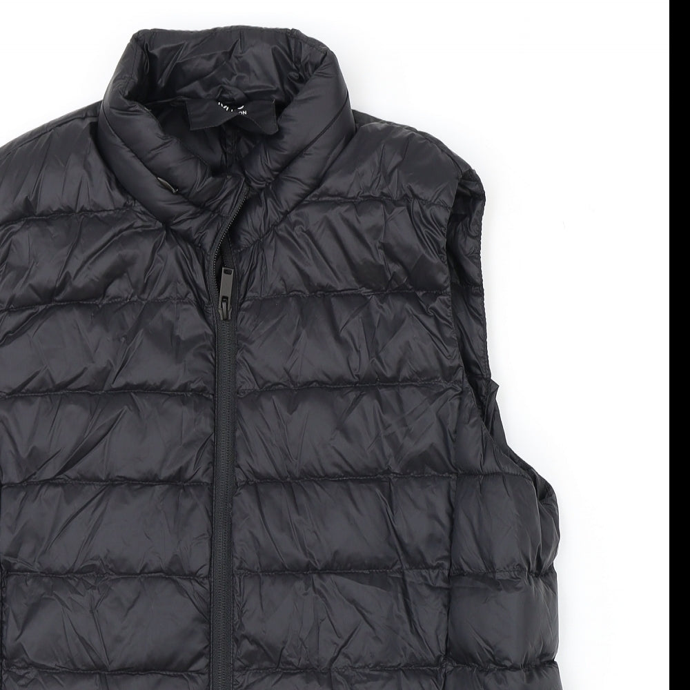 Marks and Spencer Womens Black Gilet Jacket Size 16 Zip
