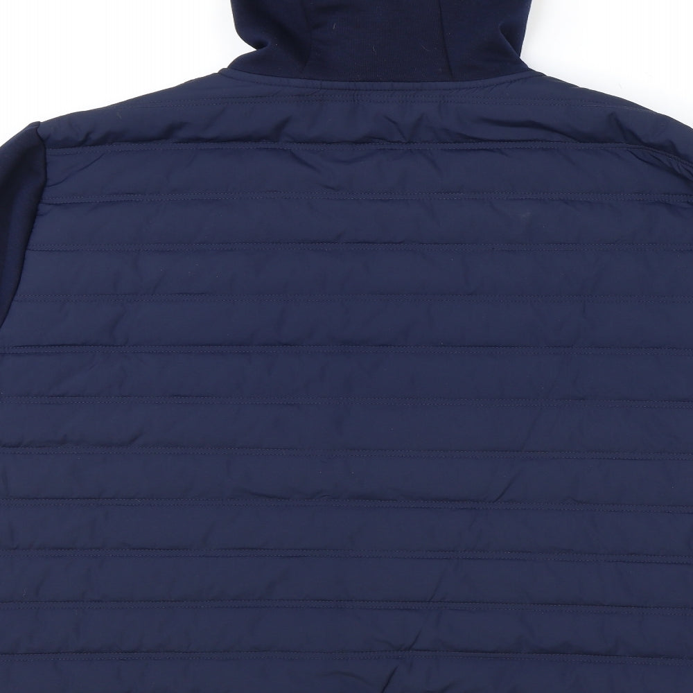 Marks and Spencer Mens Blue Quilted Jacket Size 4XL Zip