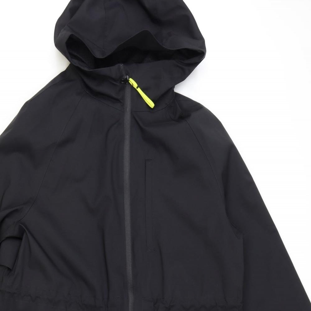 Marks and Spencer Womens Black Rain Coat Coat Size 10 Zip