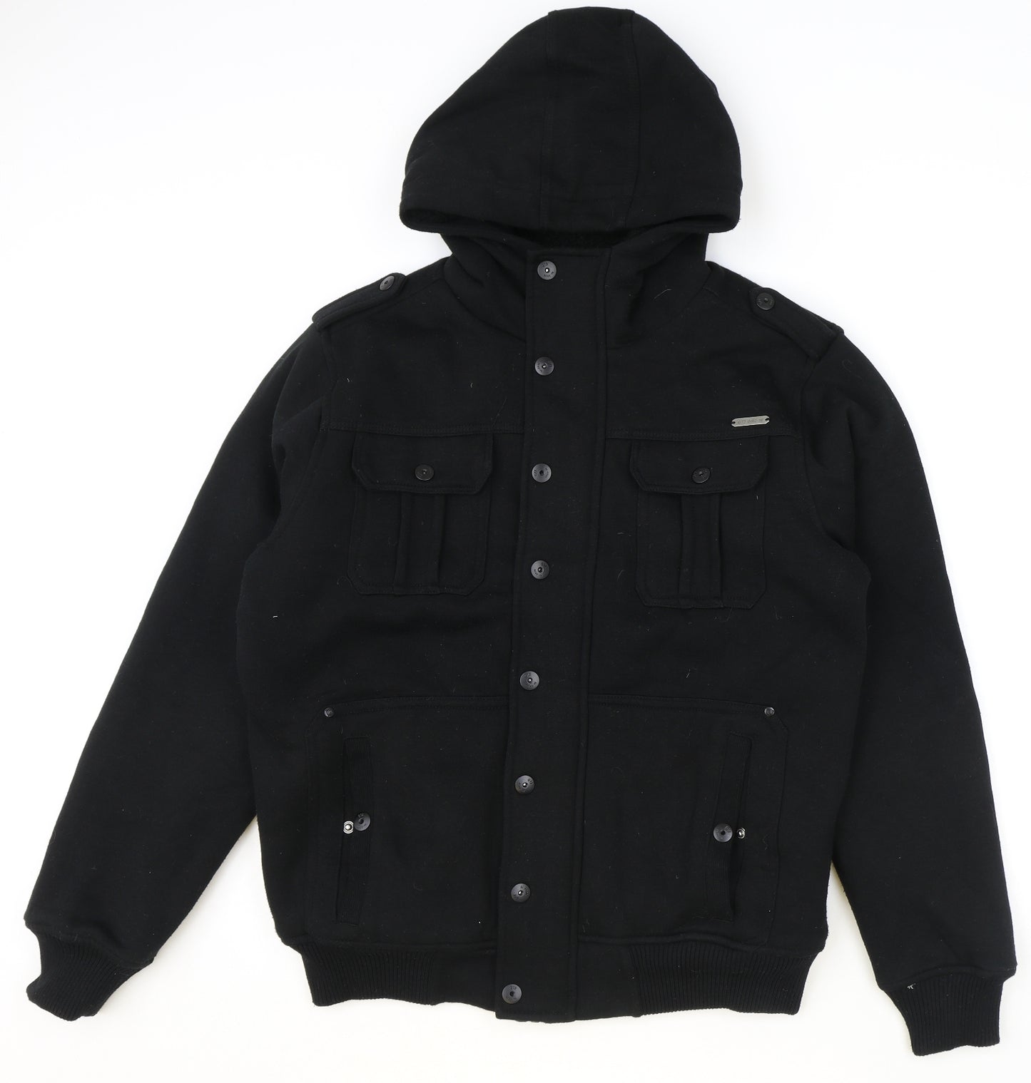 Cedar Wood State Mens Black Anorak Coat Size L Zip