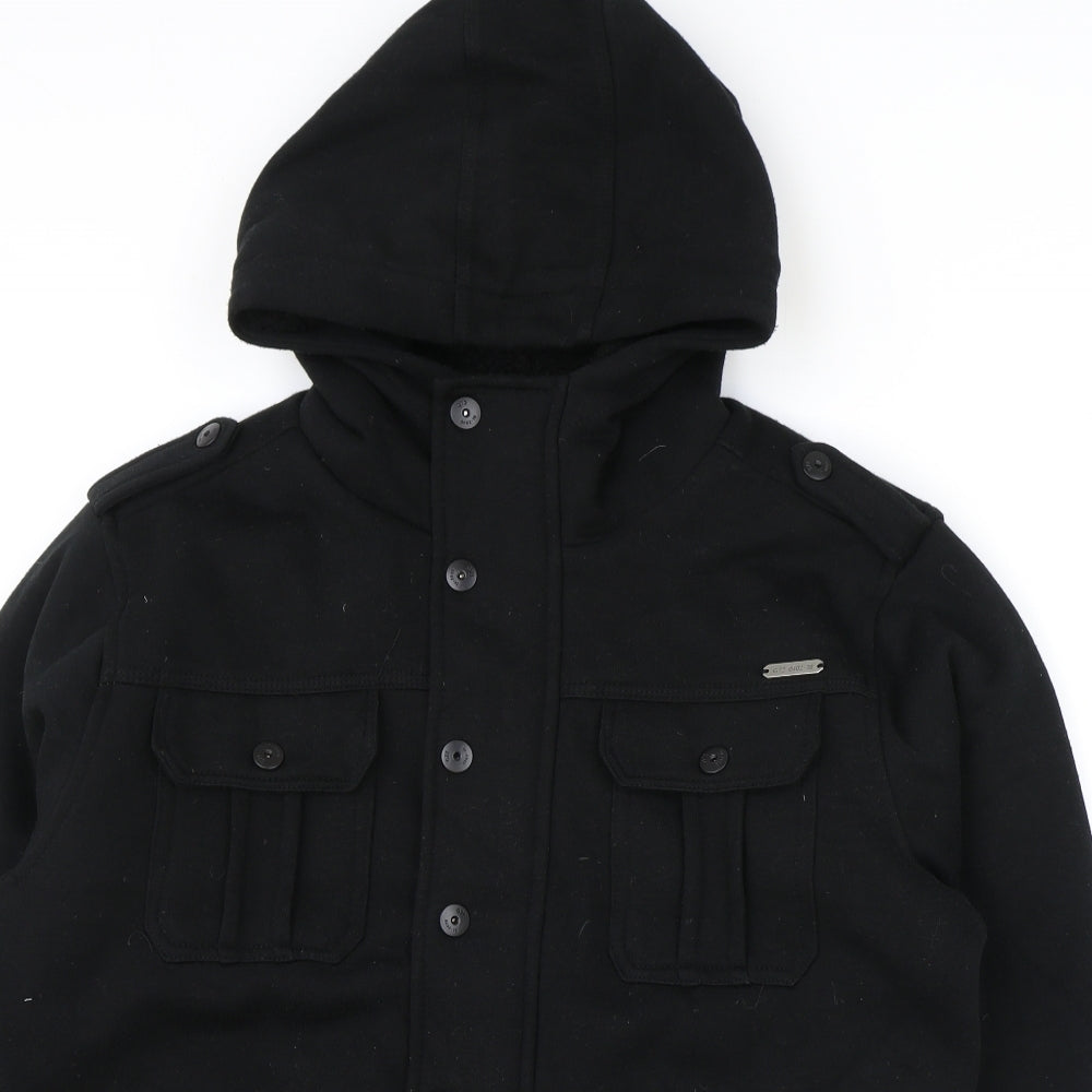Cedar Wood State Mens Black Anorak Coat Size L Zip