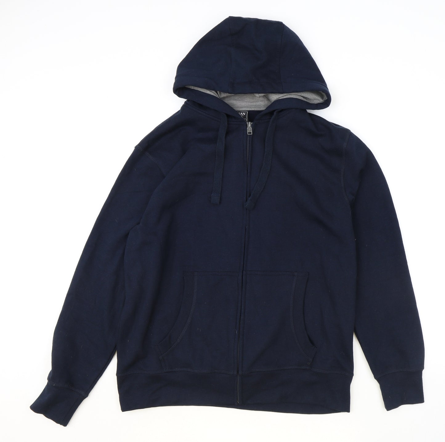 Losan Womens Blue Cotton Full Zip Hoodie Size XL Zip