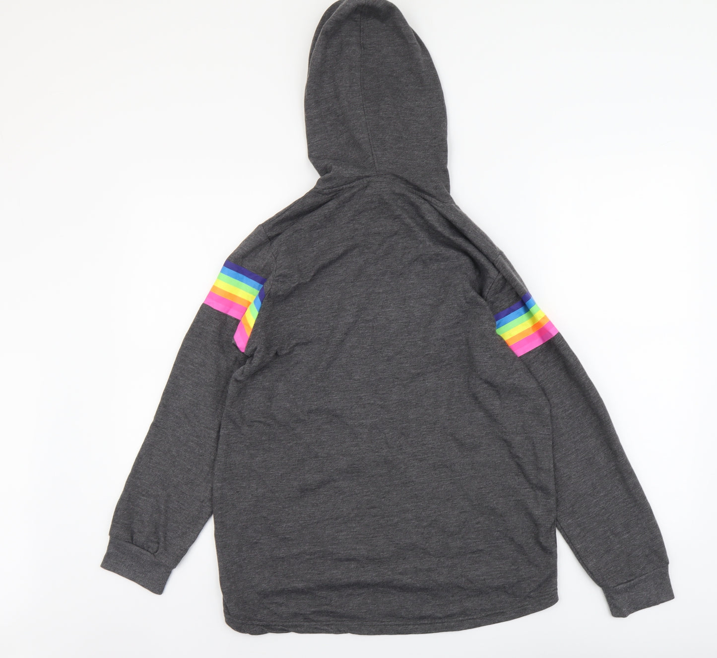 Peacocks Girls Grey Cotton Pullover Hoodie Size 10-11 Years Pullover