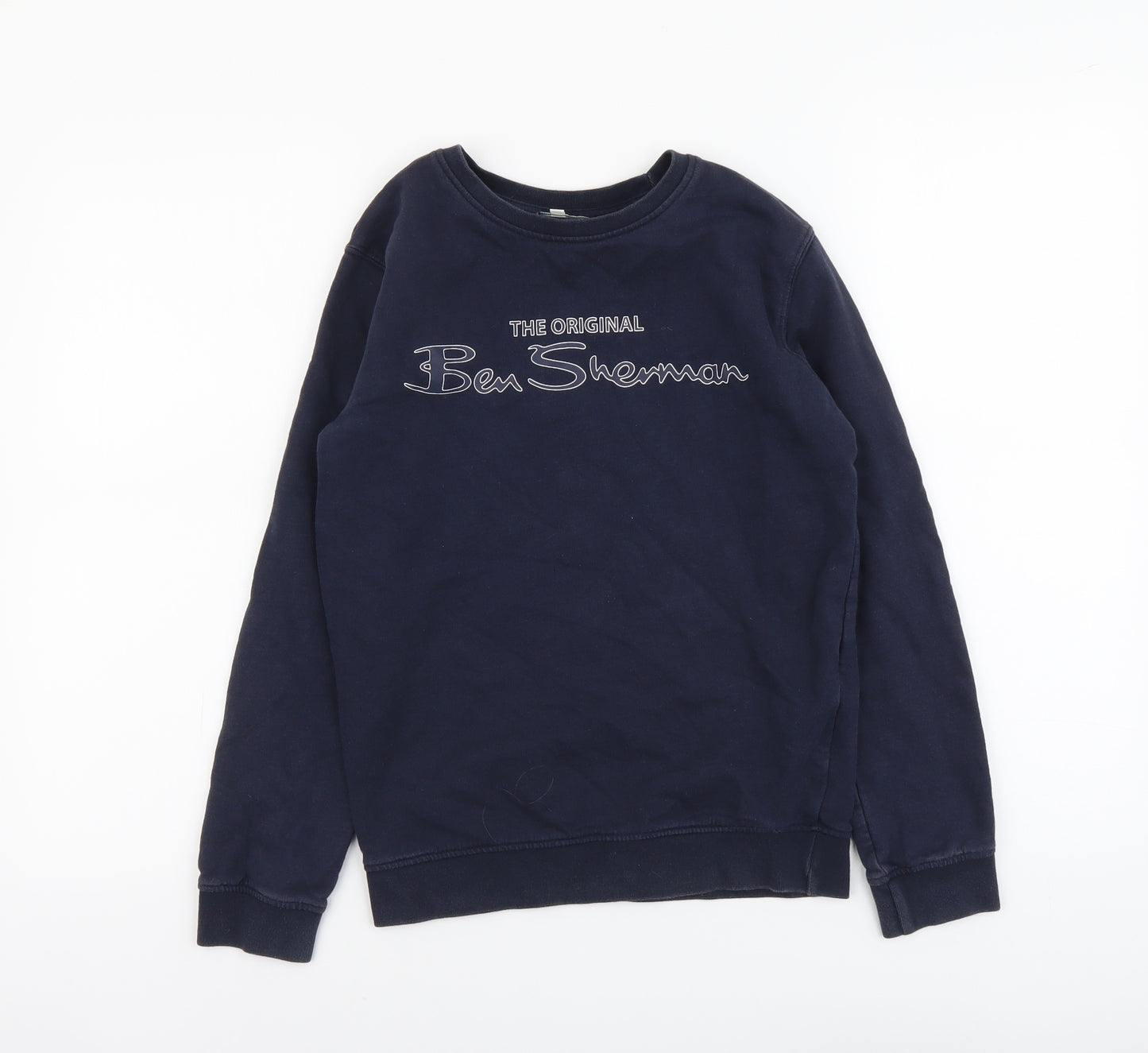 Ben Sherman Boys Blue Cotton Pullover Sweatshirt Size 12-13 Years Pullover