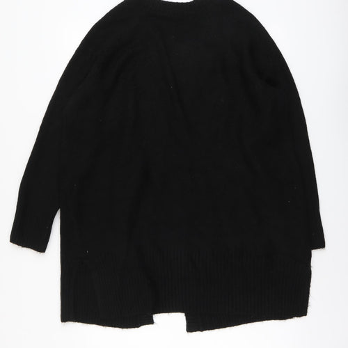 George Womens Black V-Neck Acrylic Cardigan Jumper Size L