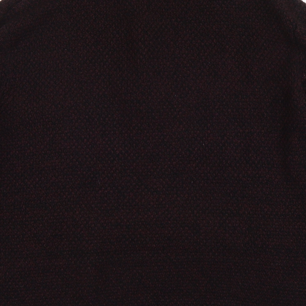 George Mens Purple High Neck Acrylic Pullover Jumper Size XL Long Sleeve