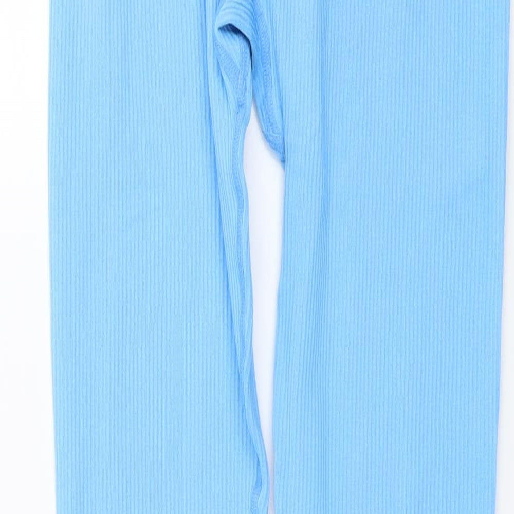 Yu&Me Womens Blue Nylon Compression Leggings Size XL L26 in Regular Pullover