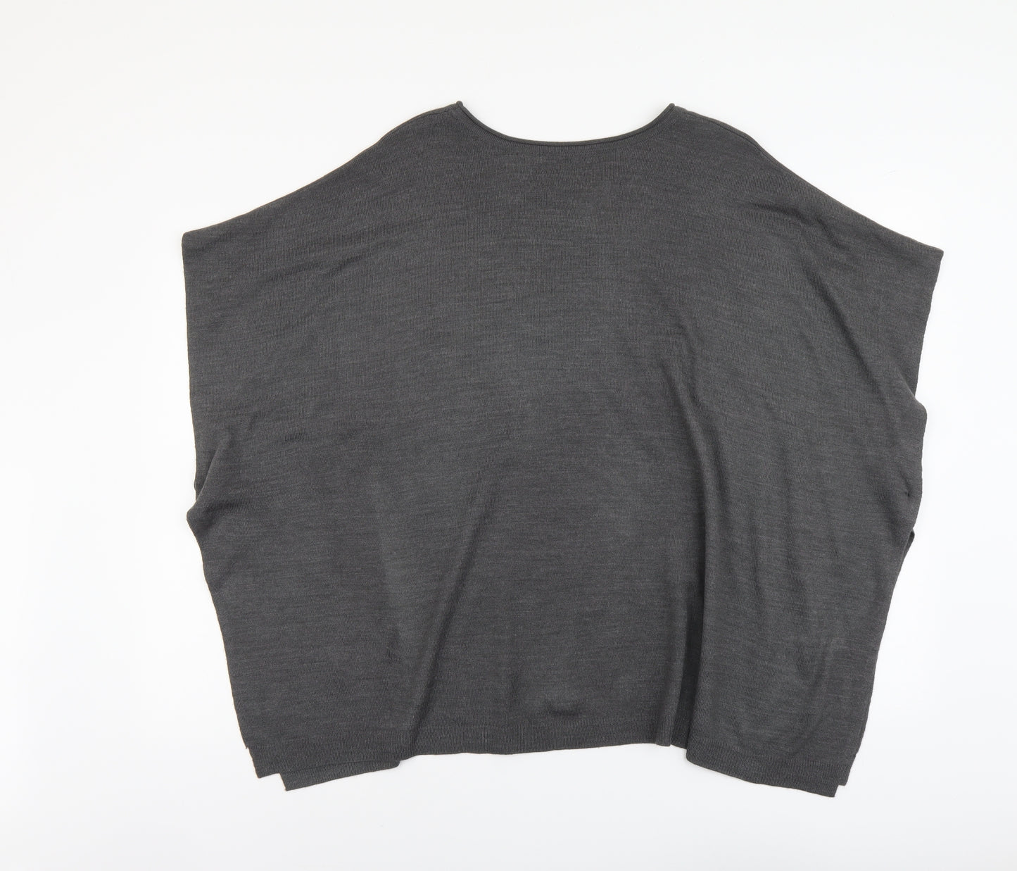 Marks and Spencer Womens Grey Round Neck Acrylic Pullover Jumper Size S