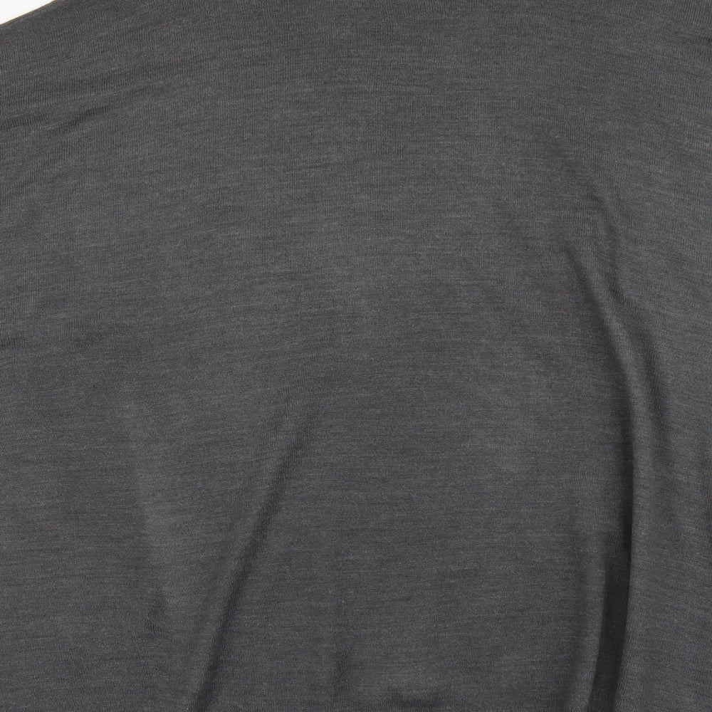 Marks and Spencer Womens Grey Round Neck Acrylic Pullover Jumper Size S
