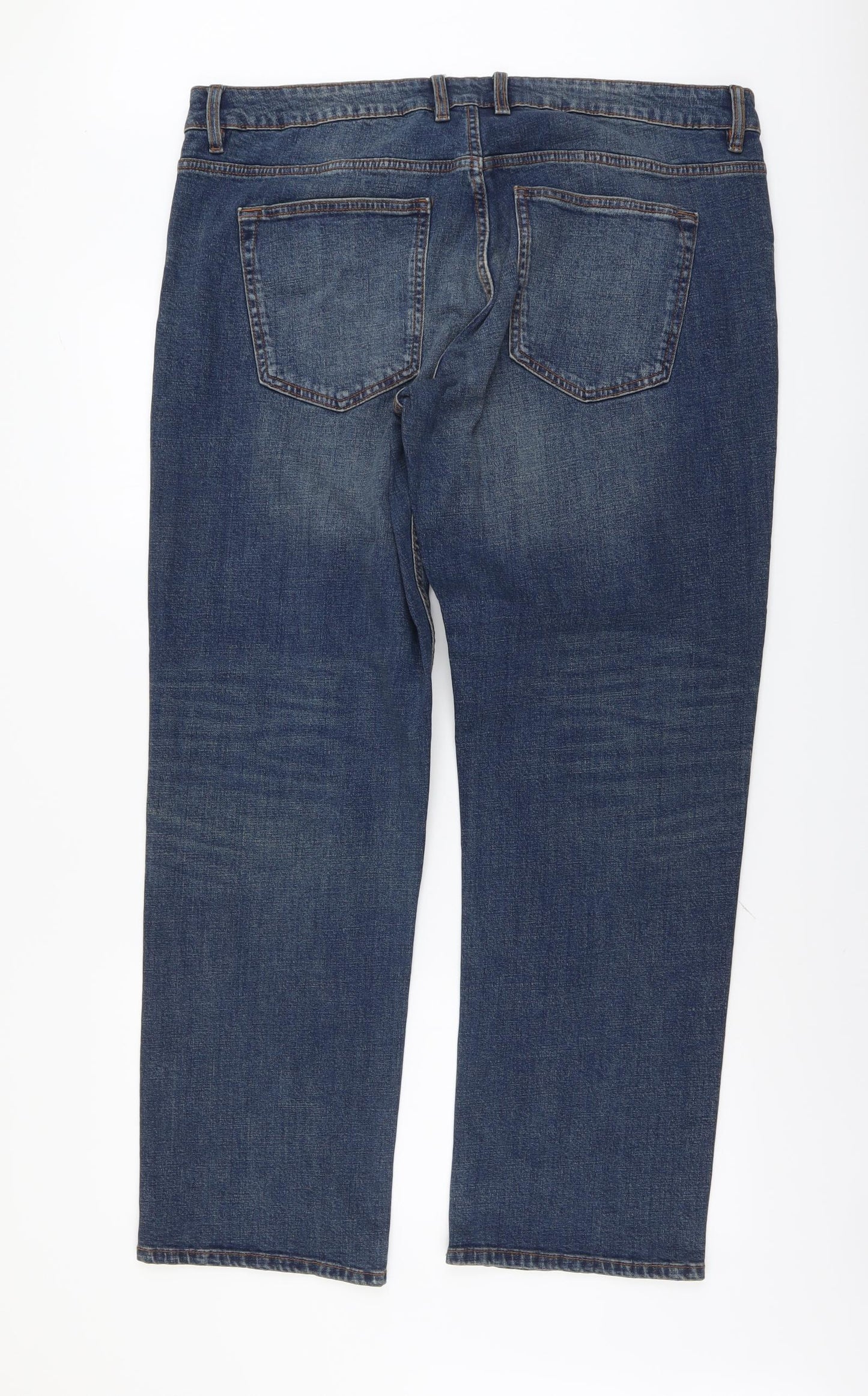 NEXT Mens Black Cotton Straight Jeans Size 40 in L31 in Regular Button - Loose Fit