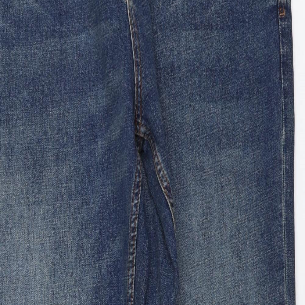 NEXT Mens Black Cotton Straight Jeans Size 40 in L31 in Regular Button - Loose Fit
