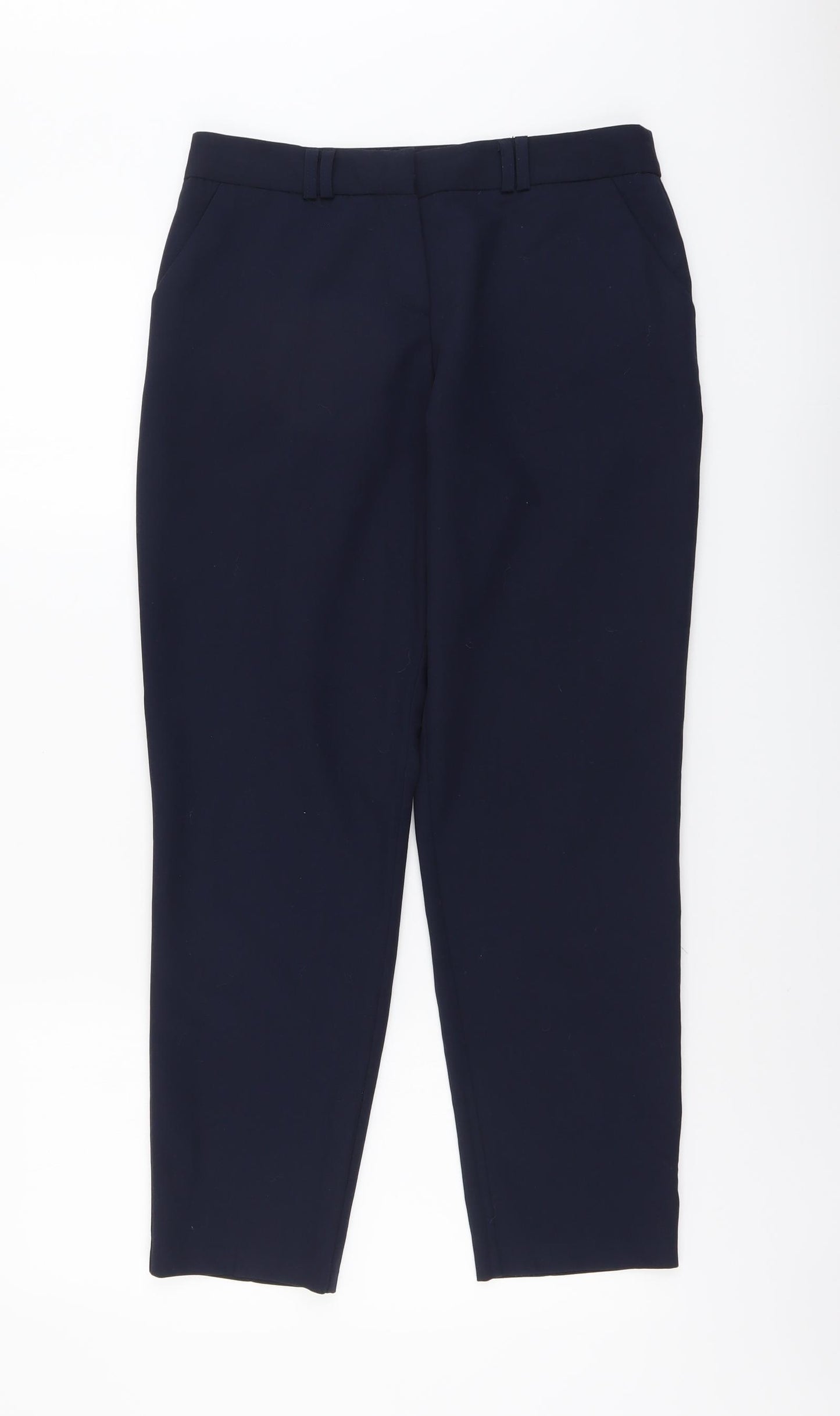 Dorothy Perkins Womens Blue Polyester Chino Trousers Size 8 L26 in Regular Button