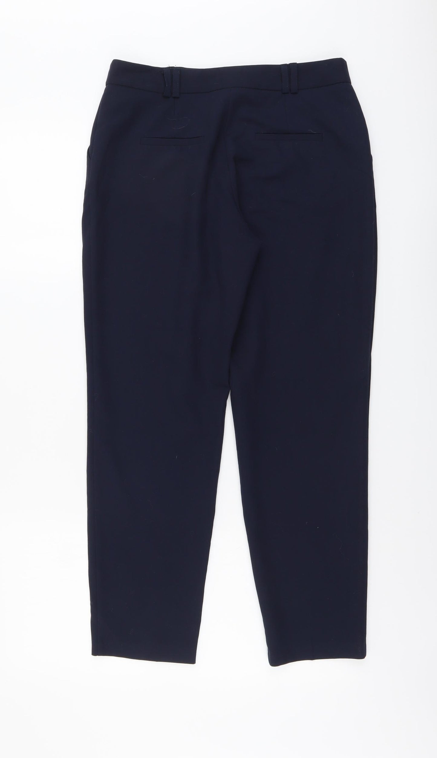 Dorothy Perkins Womens Blue Polyester Chino Trousers Size 8 L26 in Regular Button