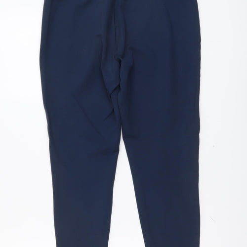 George Womens Blue Viscose Trousers Size 16 L24 in Regular