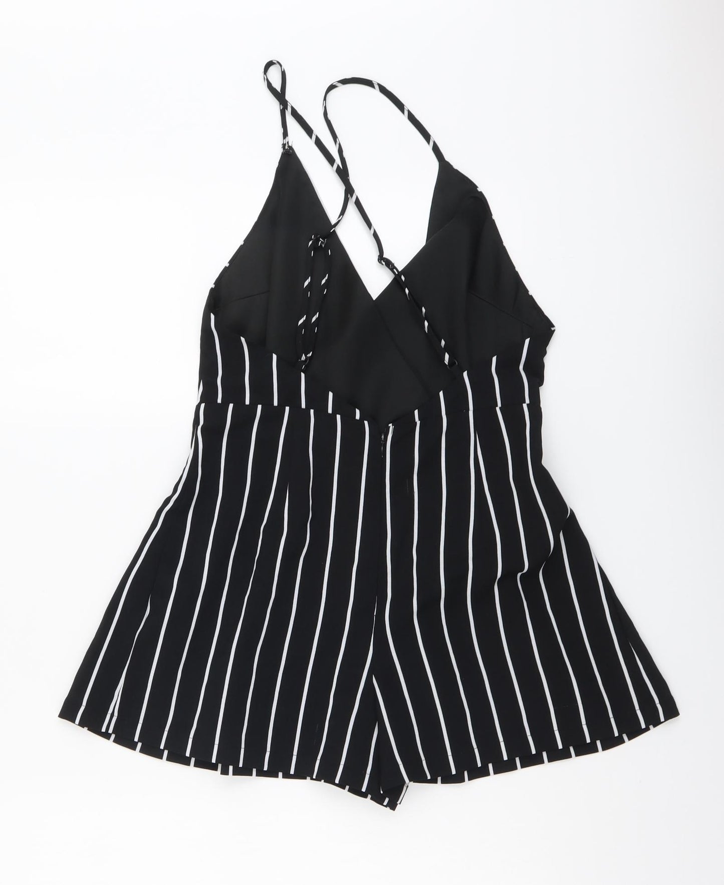 Cameo Rose Womens Black Striped Polyester Playsuit One-Piece Size 10 Zip