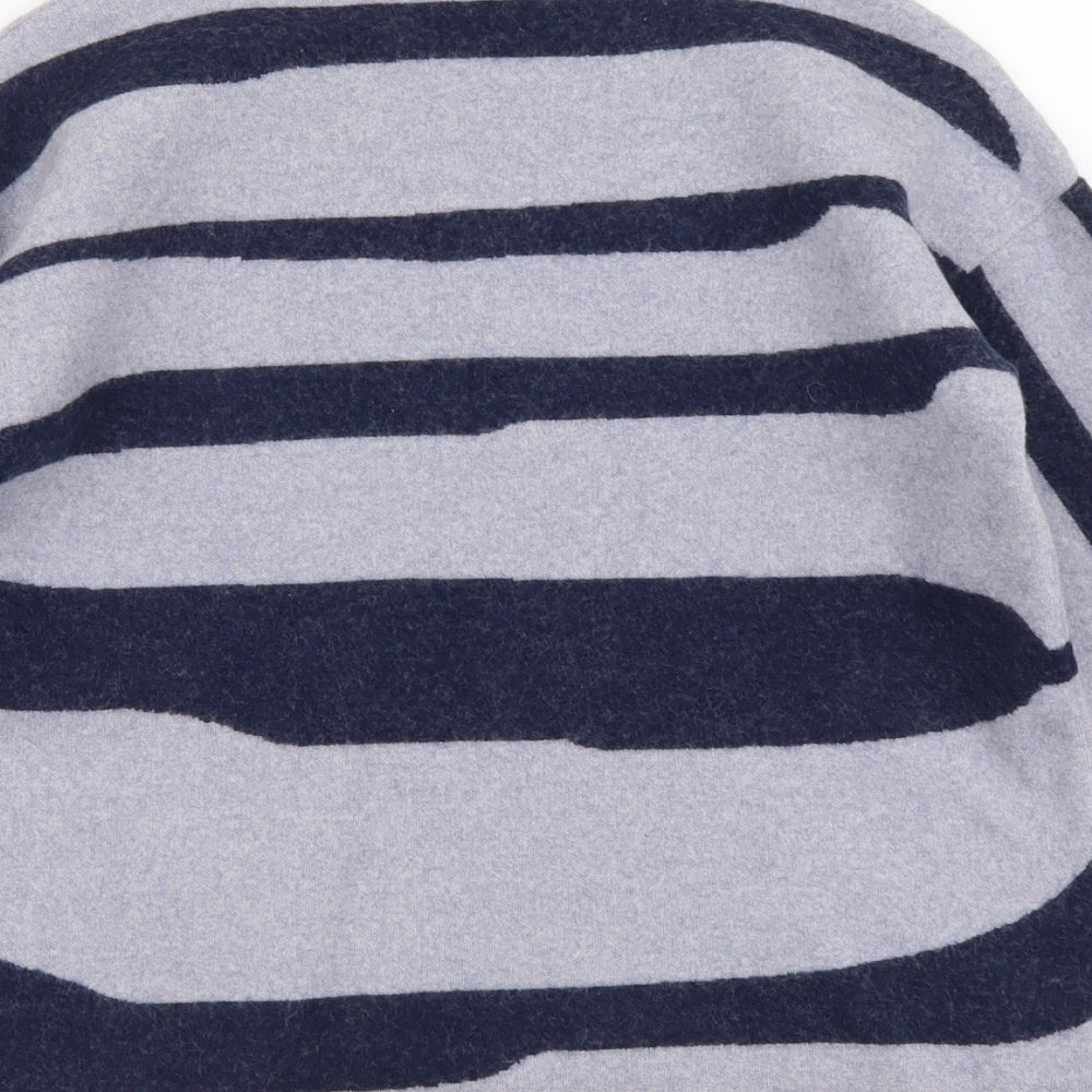 Jigsaw Womens Blue Roll Neck Animal Print Wool Pullover Jumper Size M - Tiger Pattern